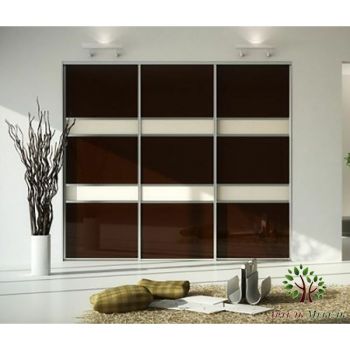 Двери купе lacobel cream brown