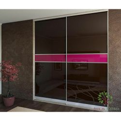 Двери купе lacobel brown pink