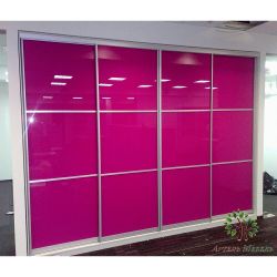 Двери купе lacobel pink