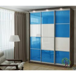 Двери купе lacobel white blue