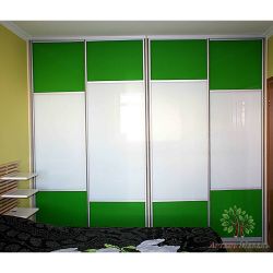 Двери купе lacobel white green